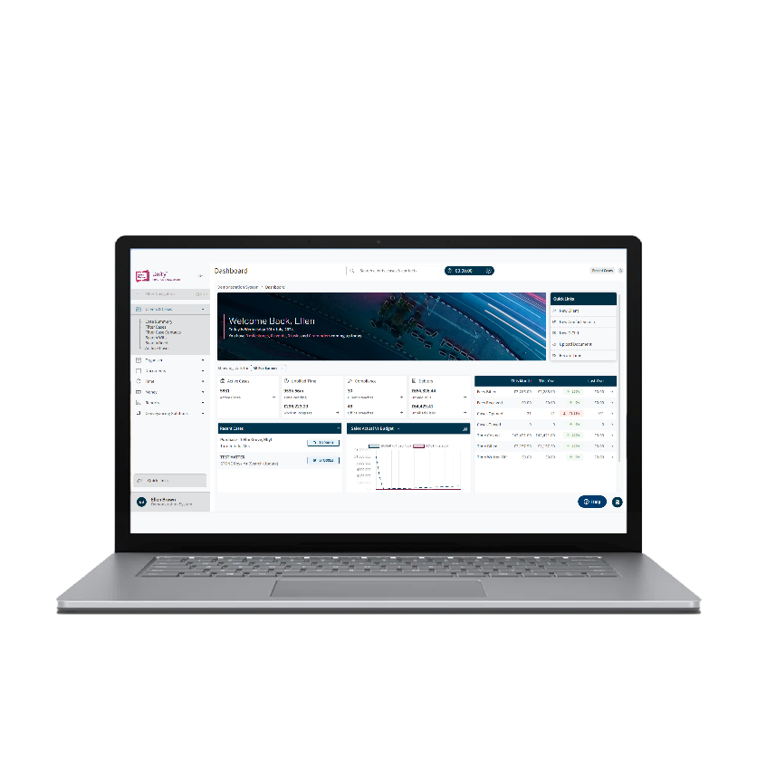 screenshot of Legal Unity Practice Management